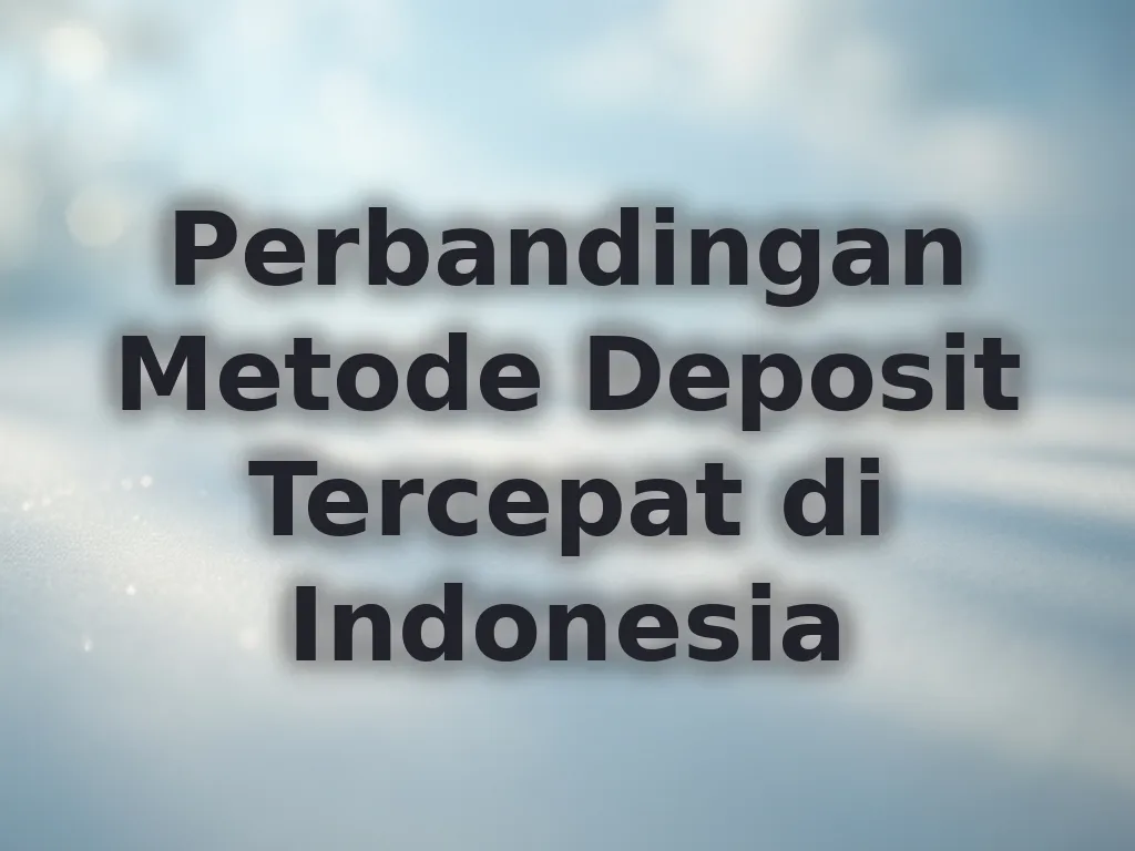 Perbandingan Metode Deposit Tercepat di Indonesia