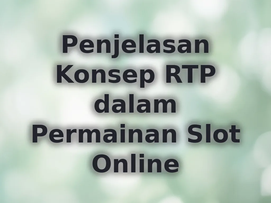 Penjelasan Konsep RTP dalam Permainan Slot Online